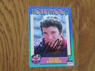 William Shatner Autographed Hollywood Card Hand Signed Star Trek Kirk