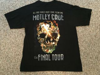 Motley Crue Final Tour T - Shirt 2014 Size Men 