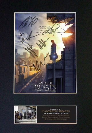 639 Fantastic Beasts Signature / Autograph Mounted Signed Photograph A4