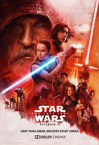 Star Wars The Last Jedi Movie Poster 12” X 18” Daisey Ridley Rey Disney Photo