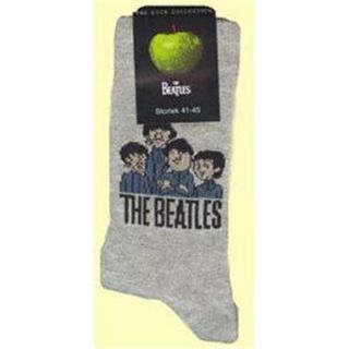 Official Licensed - The Beatles - Cartoon Group Socks Size 7/11 Lennon