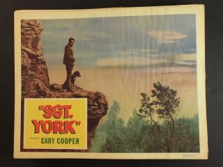 1958 Sergeant York Movie Lobby Card Gary Cooper