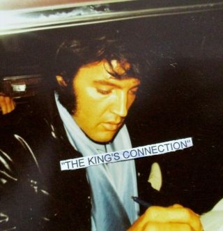 Photo Unseen - Elvis Signing Autographs From Car Las Vegas October 1,  1970