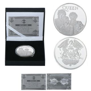 Freddie Mercury Queen Rock & Pop Plated Silver Coin Music Fans Gift