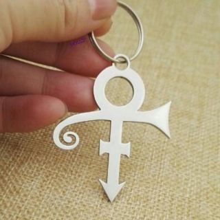 Prince Keyring Love Symbol O (, Gold Rose Silver Keychain Charm Rogers Nelson