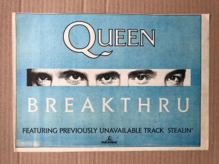 Queen Breakthru Memorabilia Music Press Advert From 1989 - Printed On N