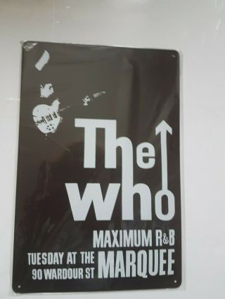 The Who Marquee Vintage Style Metal Sign Plaque Poster British Punk Rock