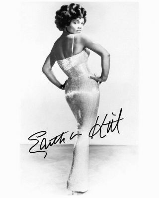 Eartha Kitt Hand - Signed Young Sexy Curves 8x10 Glamour Portrait Authentic W/