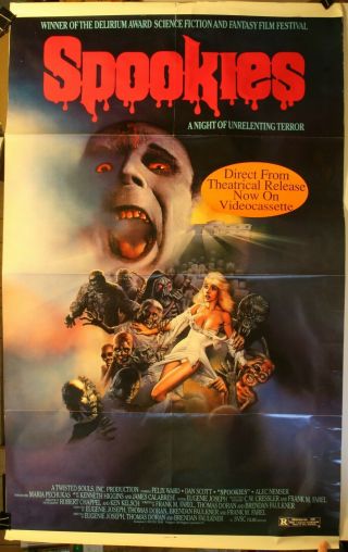 Spookies 25 X 41 " Videocassette Release Promo Movie Poster Richard Corben Art