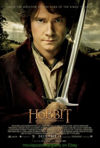 The Hobbit Movie Poster Ds 27x40 Bilbo Final Version