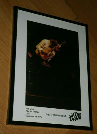 The Who Pete Tonshend Live Framed