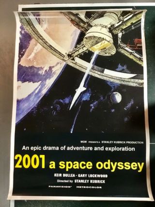 Rare 2001 A Space Odyssey Poster - 27 1/2” X 39 1/2”