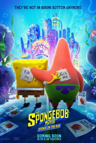 The Spongebob Movie Poster Sponge On The Run 2 Sided Advance 27x40