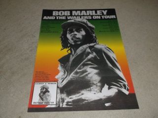 Bob Marley 48cm X 35cm Uk Tour 1976 Reprint Poster