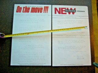 2 X Vintage Press Releases By The Monkees 1967 / 1968 Rca Vgc