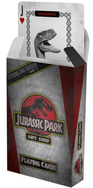 Officially Licensed Jurassic Park Gift Shop Dinosaur World Pack Of Playing Cards
