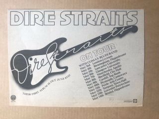 Dire Straits May 1978 Tour Memorabilia Music Press Advert From 1978 Wit