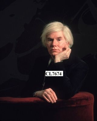 Andy Warhol Sitting In A Red Velvet Chair Portrait Photo