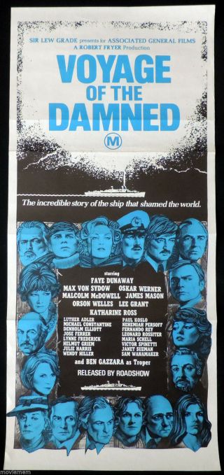 Voyage Of The Damned Daybill Movie Poster Faye Dunaway