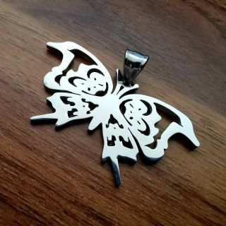 Icp Insane Clown Posse Twiztid Butterfly Charm S.  Steel Ball Chain 30in Necklace