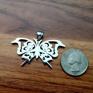 ICP INSANE CLOWN POSSE TWIZTID butterfly charm S.  steel ball chain 30in necklace 2