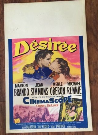 1954 Cinemascope Desiree 14 X 22 Window Poster -