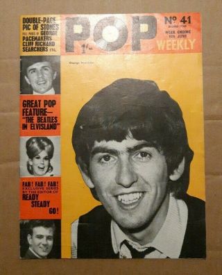 Pop Weekly June 1964 Beatles George Harrison Cover