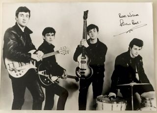 Pete Best Signed Autographed Photo The Beatles Rare Paul Mccartney John Lennon