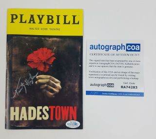 Hadestown Timothy Hughes Autographed Signed Playbill Broadway Theater Acoa