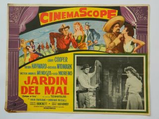 Vintage Rare Garden Of Evil Gary Cooper Susan Hayward Mexican Lobby Card 8