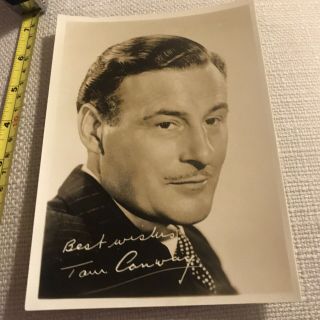 Tom Conway Promotional B&w Photo Hollywood (deceased) 5 X 7