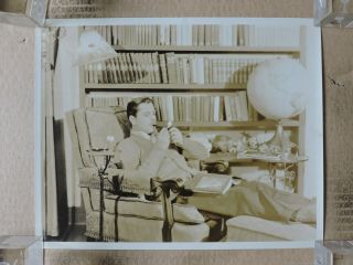 Warner Baxter Lighting His Pipe At Home Dw Portrait Photo 1930 