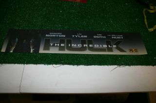 Rare 5 X 25 2008 The Incredible Hulk Movie Mylar Theater Marquee Poster
