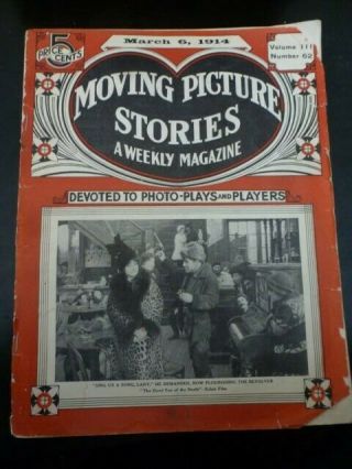 Devil Fox Of North Barbara Tennent & Opal Ring Grandin Mov Pic Stories 3/6/1914