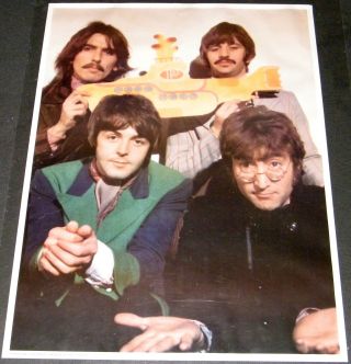 The Beatles Yellow Submarine 1980 British 23x32 Group Pinup Poster