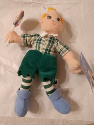 1998 Warner Bros Wizard Of Oz Lollipop Kid Munchkin Boy Plush Bean Bag