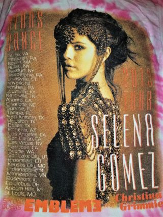 Selena Gomez Stars Dance Tour 2013 Christina Grimmie Delta Tee Shirt sz S 4