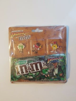Indiana Jones M&m Candy And Collectible Pin Set 2008