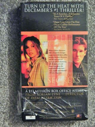 UNFAITHFUL (VHS 1990S) Rare Screener DIANE LANE,  RICHARD GERE THRILLER SENSUAL 2