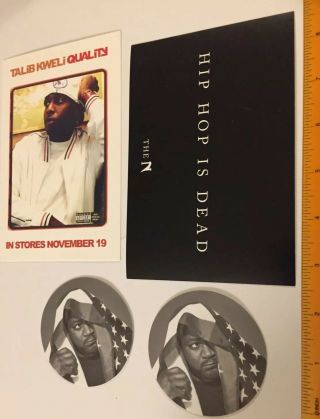 2 Wu - Tang Ghostface Promo Stickers,  Talib Kweli Nas Hip - Hop Is Dead Postcards