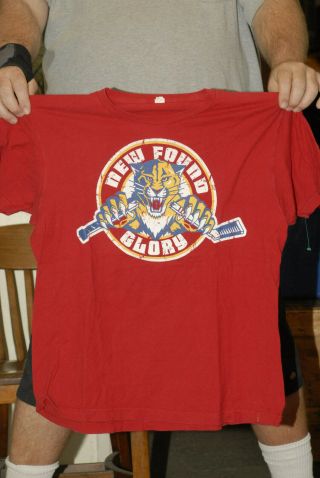 Found Glory T Shirt Power Pop Punk Hardcore L Panthers Hockey Art