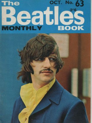 The Beatles Book 63 October 1968 Ringo/group Color Covers Execllent