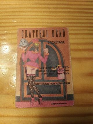 Grateful Dead Backstage Pass Vintage Sept 22 1993 Madison Square Garden