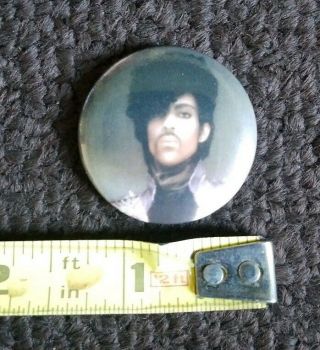 True 80s Vintage Prince Purple Rain Music Concert Pin Back Button Badge