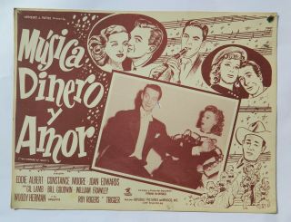 Vintage Rare Hit Parade 1947 William Frawley Woody Herman Mexico Lobby Card 4