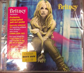 Britney Spears Cd With Autographed Poster Inside.  Not Hand Signed.
