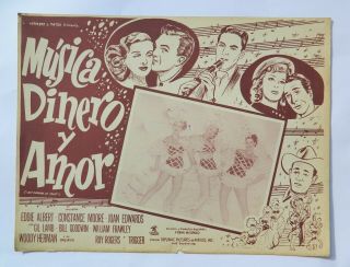 Vintage Rare Hit Parade 1947 Eddie Albert Constance Moore Mexico Lobby Card 2