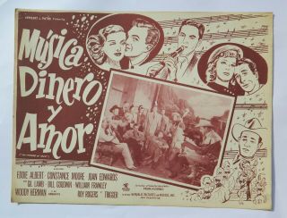 Vintage Rare Hit Parade 1947 Eddie Albert Roy Rogers Trigger Mexico Lobby Card