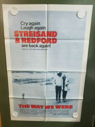 1973 The Way We Were One Sheet Poster 27 " X41 " Barbara Streisand,  Robert Redford