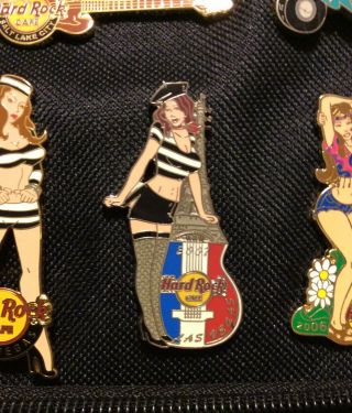 Hard Rock Cafe Pins 2006 Las Vegas Paris Eiffel Tower Girl Pin